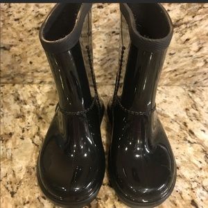 UGG Black Glossy Rain Boot